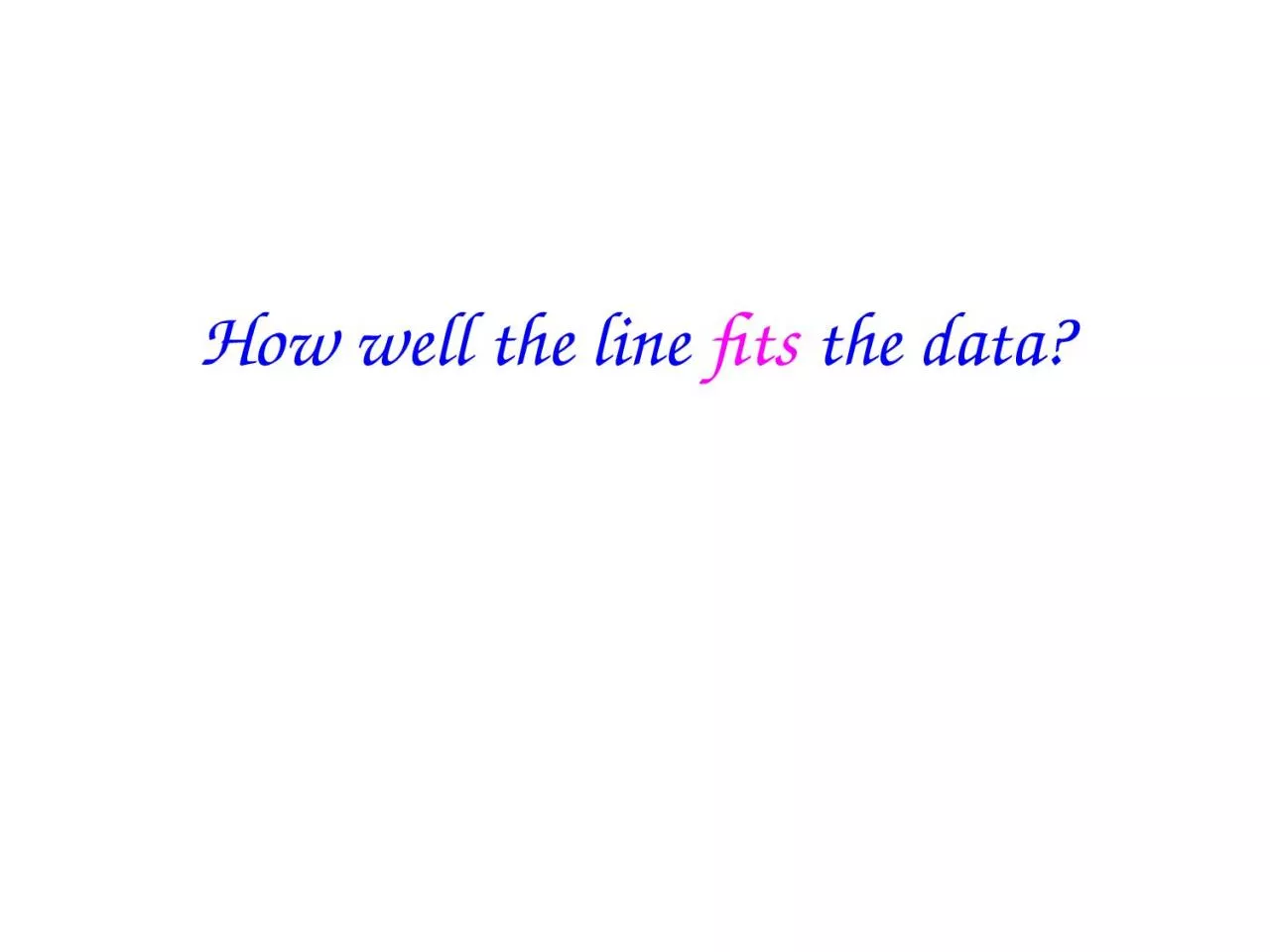 How well the line  fits  the data?
