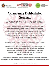 Community Defibrillator Seminar