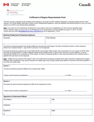 Fulfillment of Degree Requirements Form This form must be completed by