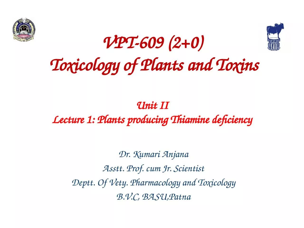 Unit  II Lecture 1 :  Plants
