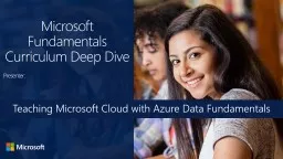 Microsoft Fundamentals Curriculum Deep Dive