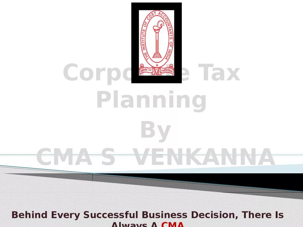 Corporate Tax Planning By