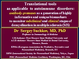 Translational tools as applicable to autoimmune disorders: