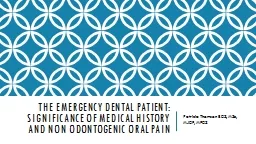 The emergency dental patient:
