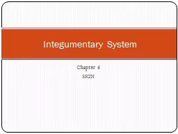 Chapter 6 SKIN Integumentary System