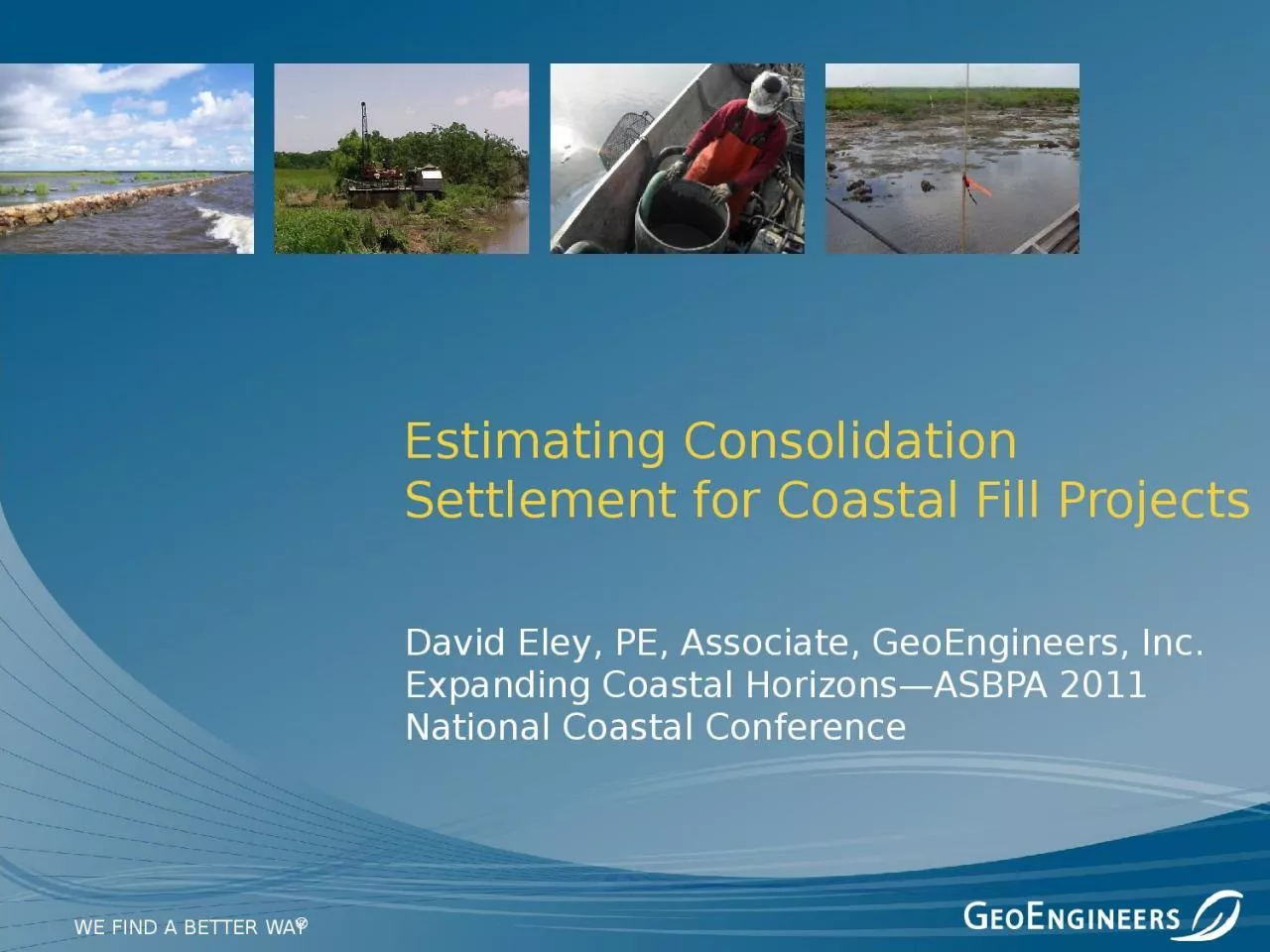 Estimating Consolidation Settlement for Coastal Fill Projects