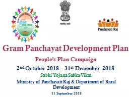 Ministry of Panchayati  Raj & Department of Rural Development