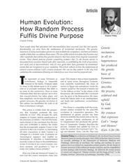 Human Evolution: How Random Process Fulfils Divine Purpose