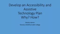 Develop an Accessibility and Assistive