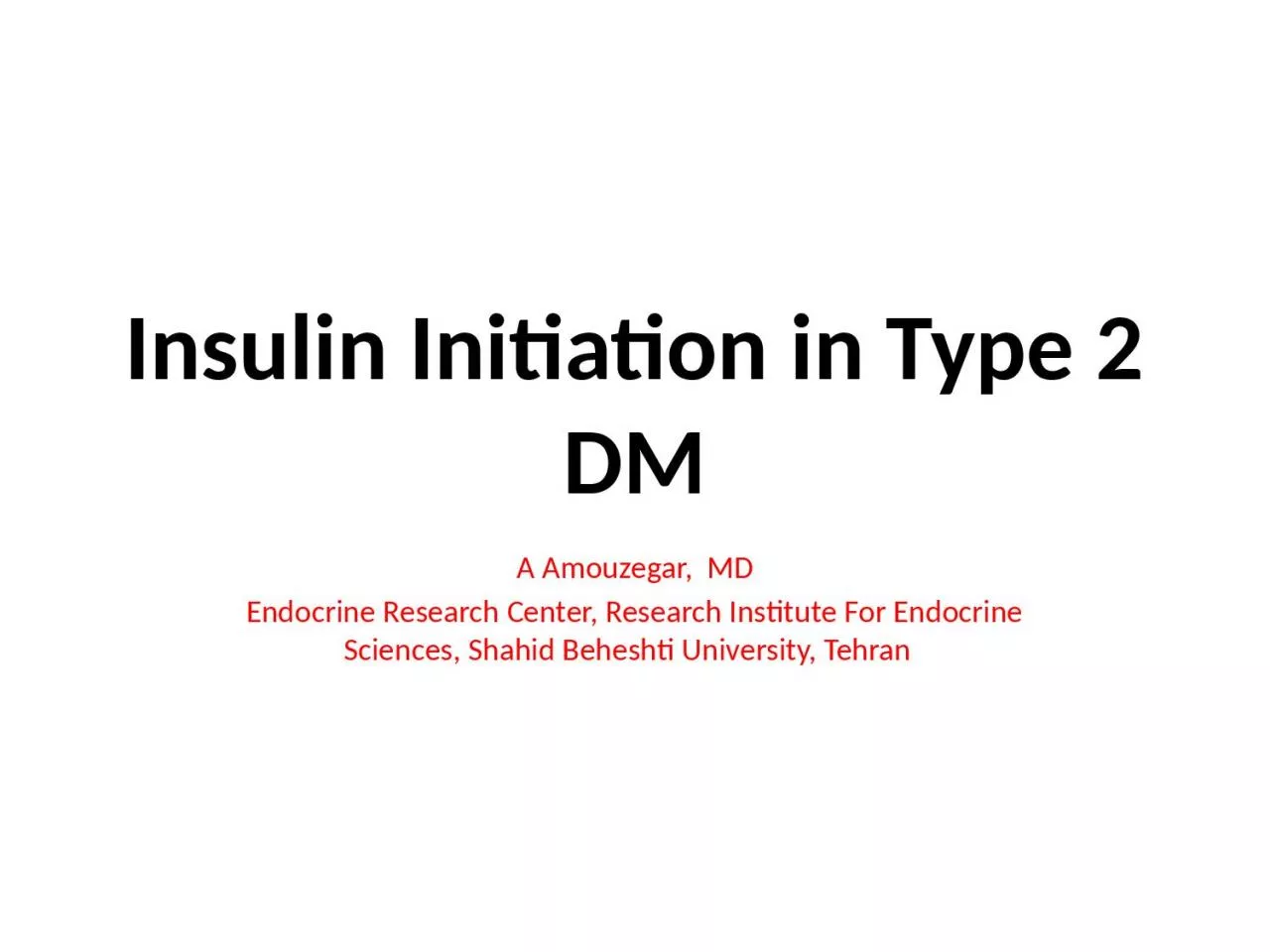 Insulin Initiation in Type 2 DM
