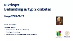 Riktlinjer Behandling av typ 2 diabetes