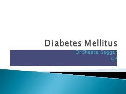 Diabetes Mellitus Dr  Sheetal