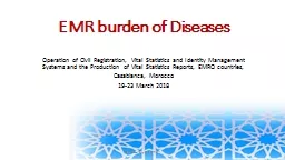 EMR  burden of Diseases Operation of Civil Registration, Vital Statistics and Identity Management S