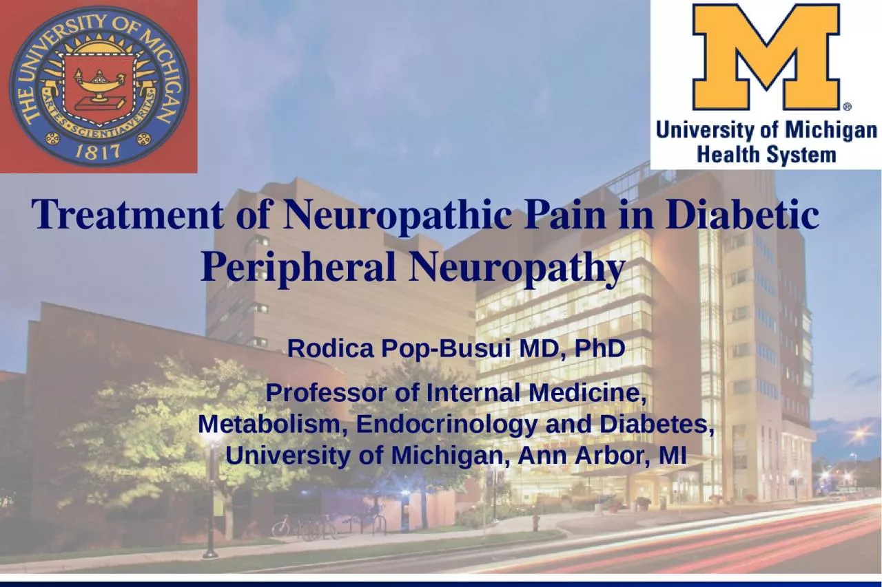 Treatment of Neuropathic Pain in Diabetic Peripheral Neuropathy