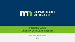 Pediatric Surge Children with Special Needs