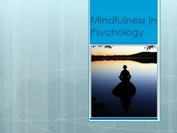 Mindfulness in Psychology