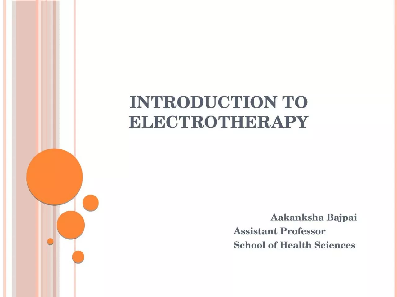 Introduction to electrotherapy