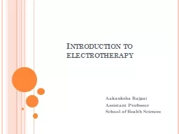 Introduction to electrotherapy