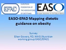 EASO-EFAD Mapping dietetic guidance on obesity 