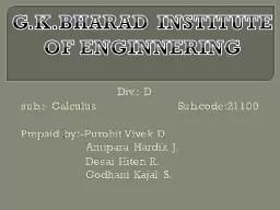 G.K.BHARAD INSTITUTE OF ENGINNERING