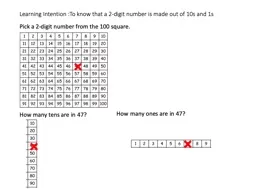 Learning Intention :To know that a 2-digit number is made out of 10s and 1s