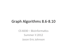Graph Algorithms 8.6-8.10