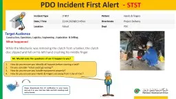 PDO Incident First Alert