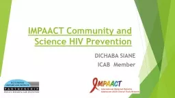 IMPAACT Community and Science HIV Prevention