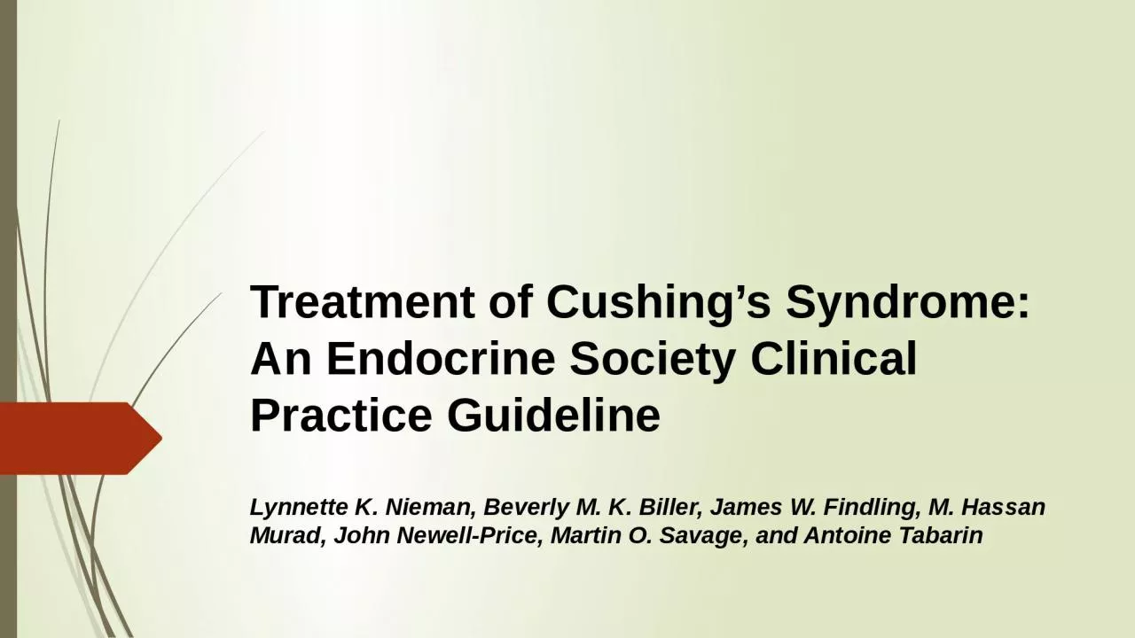 Treatment of Cushing’s Syndrome: An
