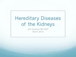 Hereditary Diseases  of the Kidneys