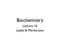 Biochemistry Lecture  10