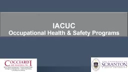 IACUC Occupational Health & Safety Programs