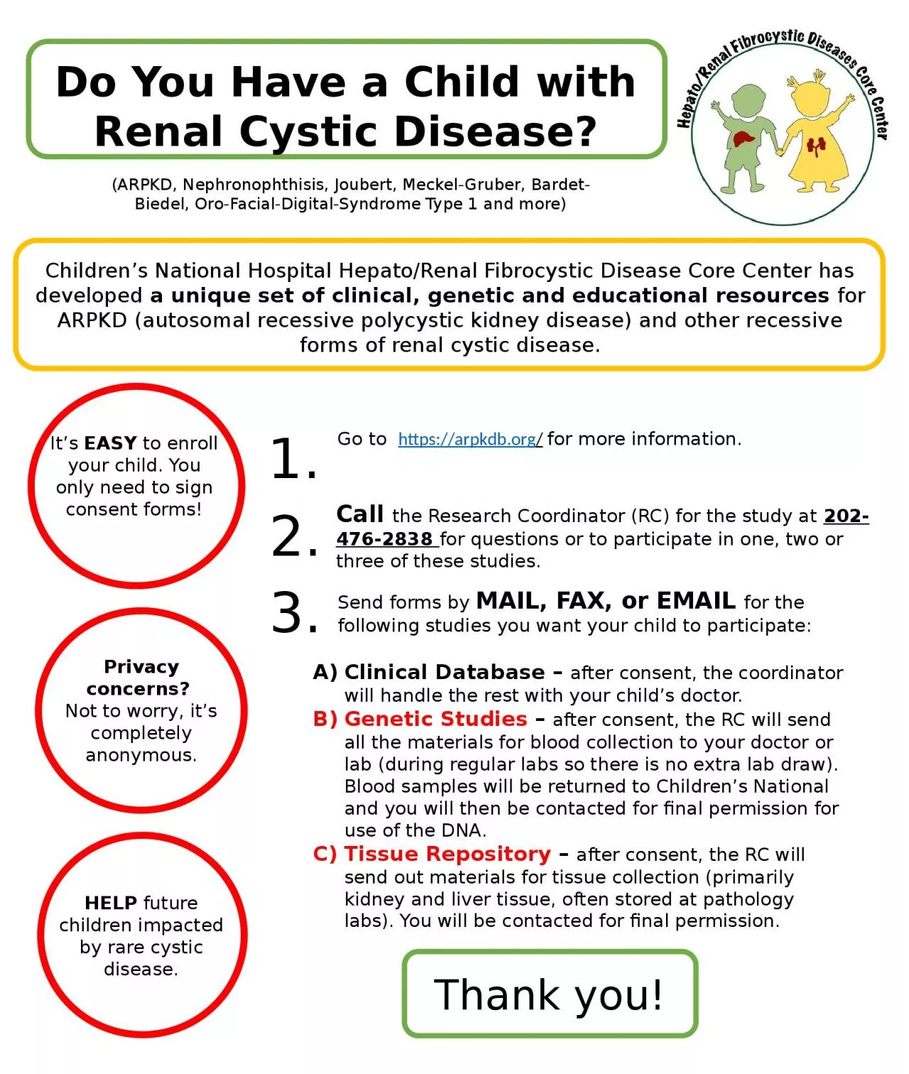 Do You Have a Child with Renal Cystic Disease?
