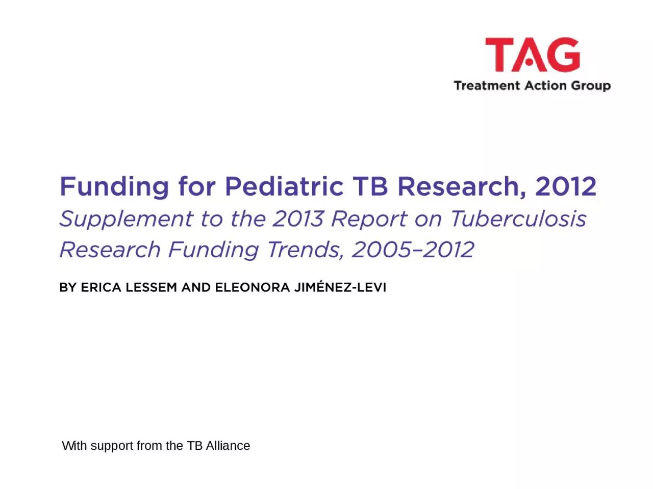 With support from the TB Alliance