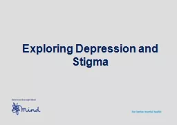 Exploring Depression and Stigma