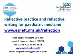 Reflective practice and reflective writing