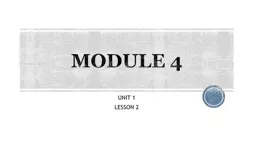 MODULE 4 UNIT 1 LESSON 2