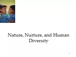 1 Nature, Nurture, and Human Diversity