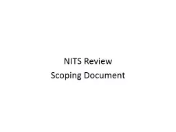 NITS Review Scoping Document