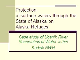 Protection  of surface waters through the State of Alaska on