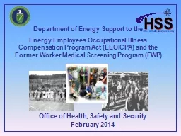 Department of Energy  Support to the