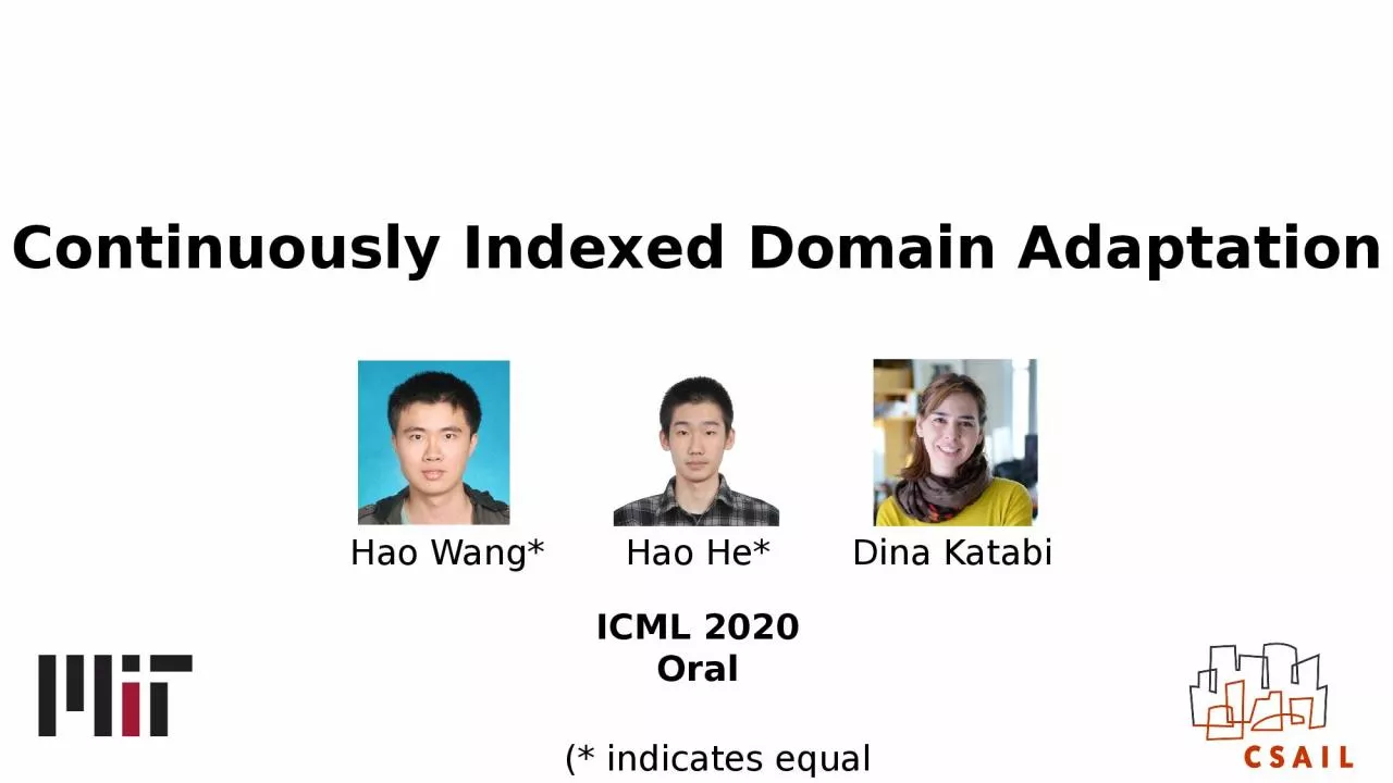 Continuously Indexed Domain Adaptation