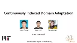 Continuously Indexed Domain Adaptation