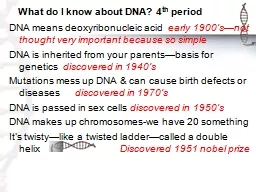What do I know about DNA? 4