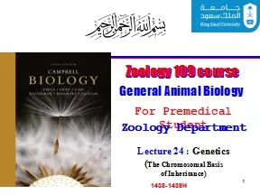 Zoology  109  course General Animal Biology