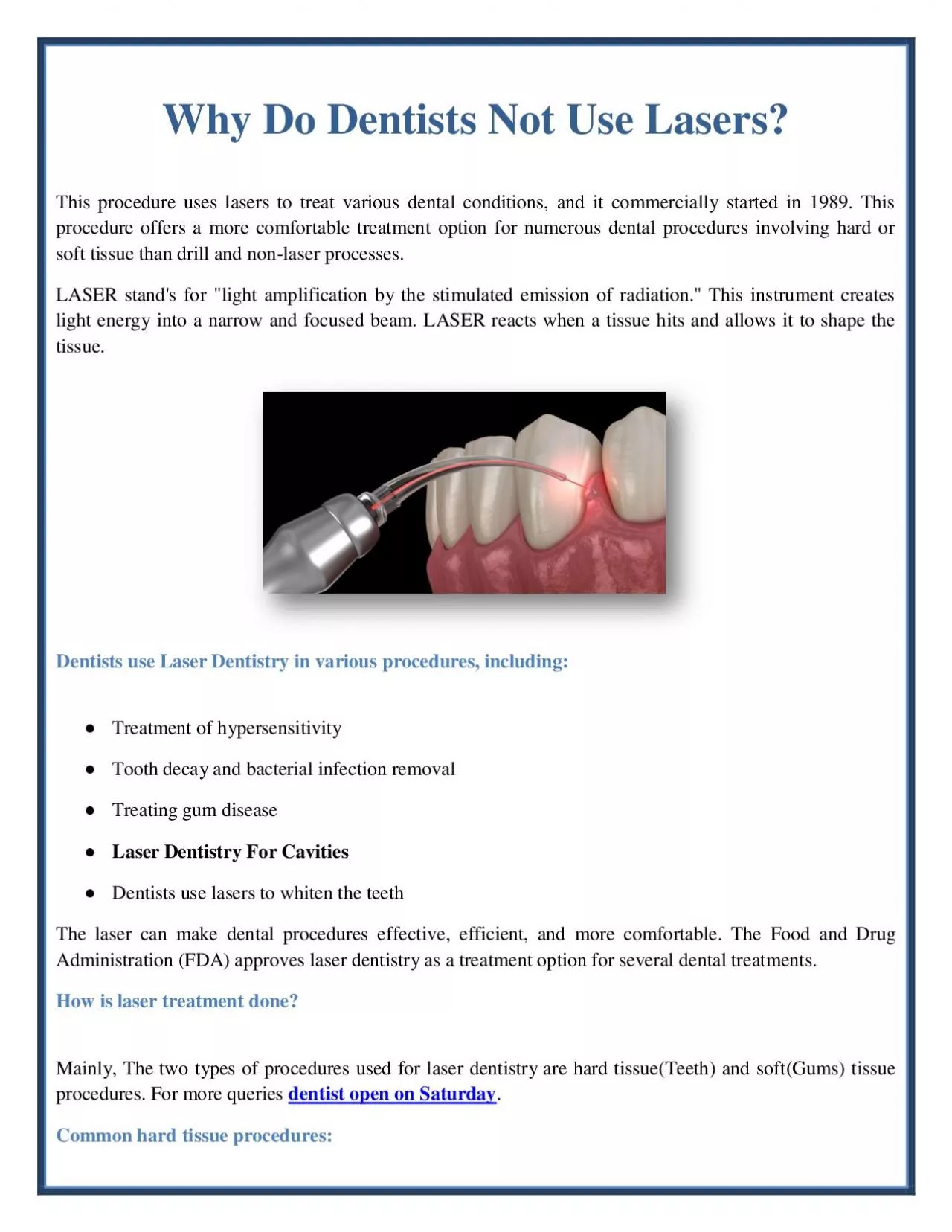 PDF-Why Do Dentists Not Use Lasers?