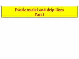 Exotic nuclei and drip lines