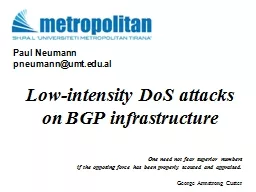 Low-intensity DoS attacks