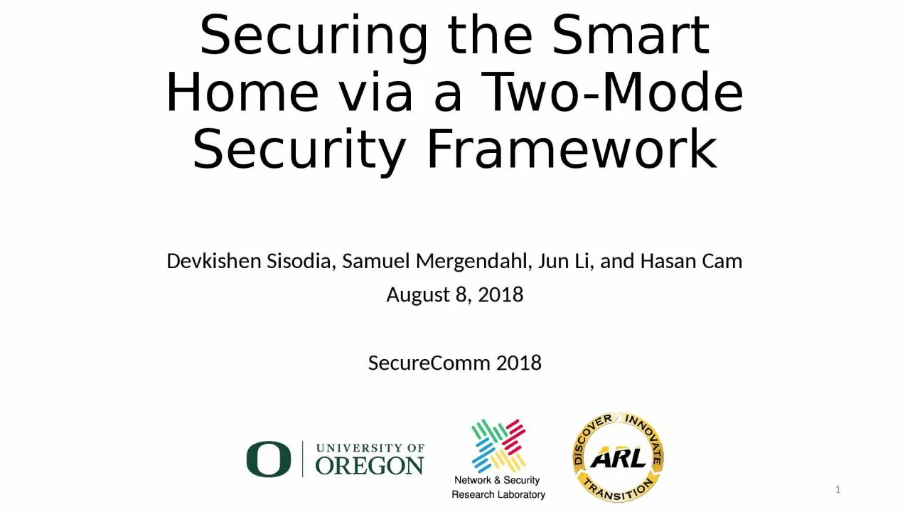 PPT-Securing the Smart Home via a Two-Mode Security Framework