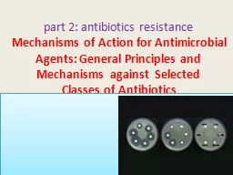 part 2: antibiotics resistance